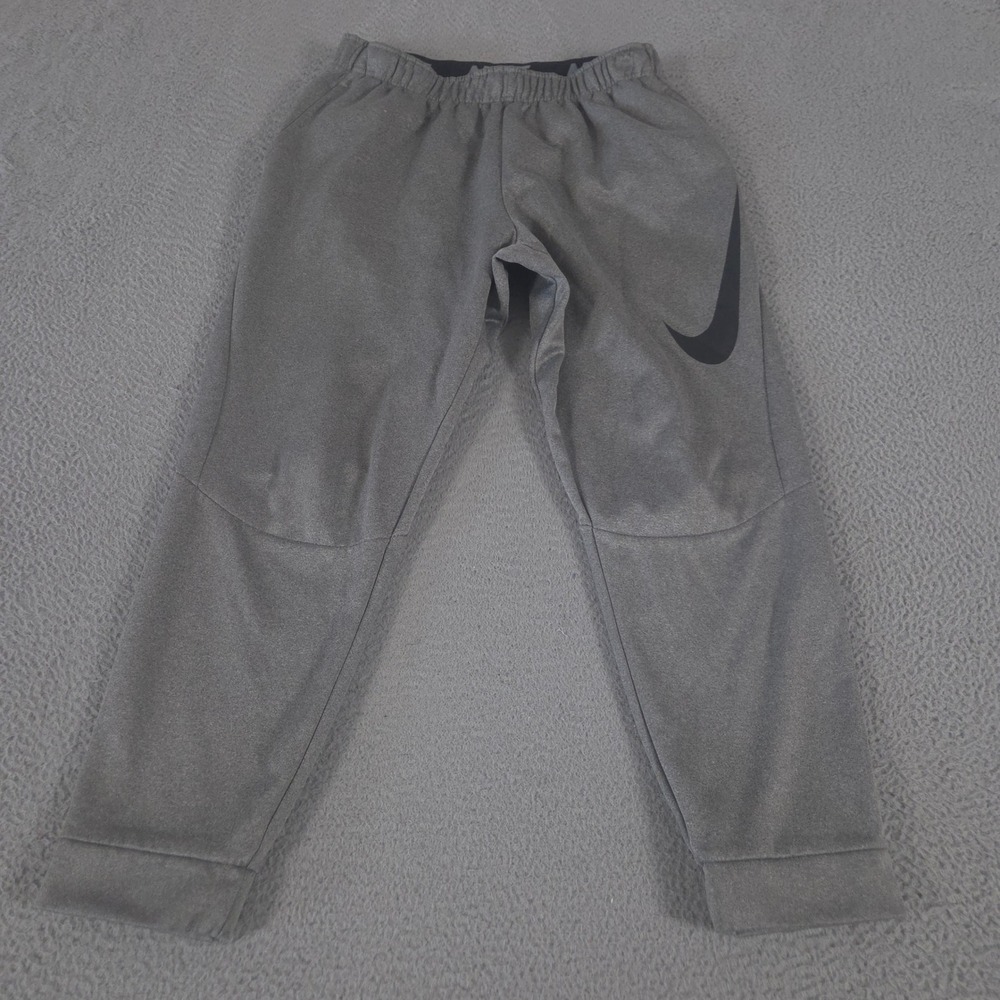 Nike Sweatpants Mens XL Gray Tapered Therma Graphic Pants Fleece Joggers Workout